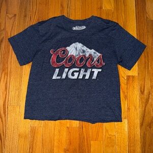 Oversized Coors Light Cropped Tee
